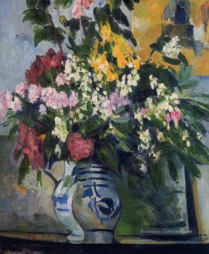  Fleurs Tableau - Deux vases de fleurs Paul Cézanne